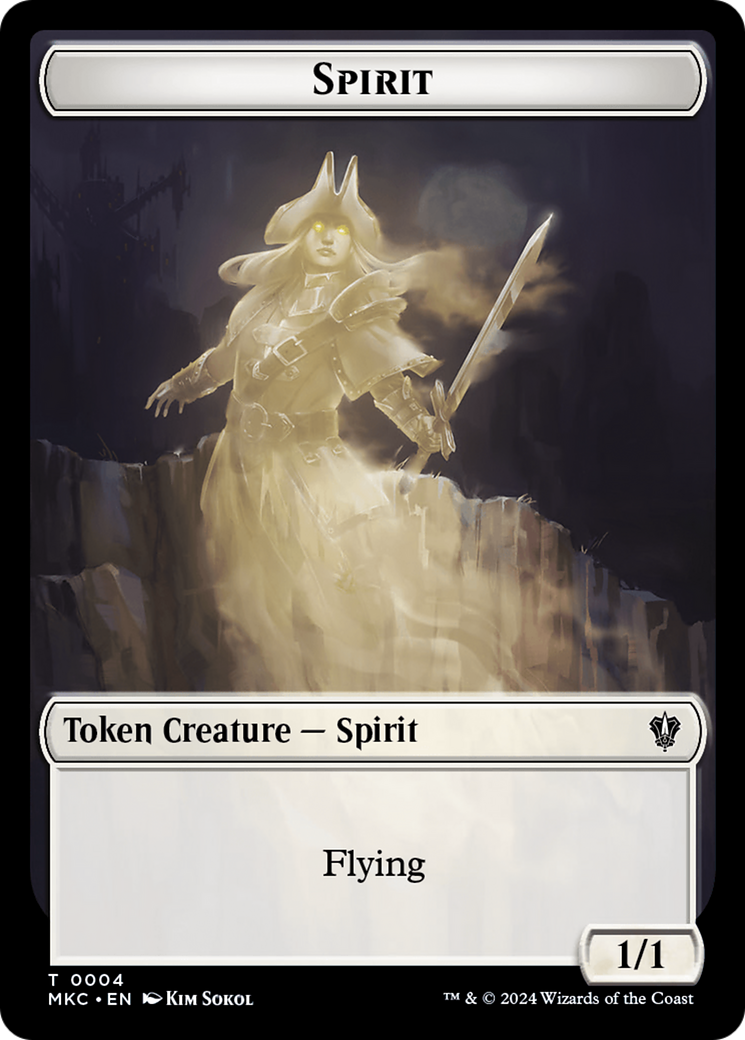 Spirit // Phyrexian Germ Double-Sided Token [Murders at Karlov Manor Commander Tokens] | Mindsight Gaming