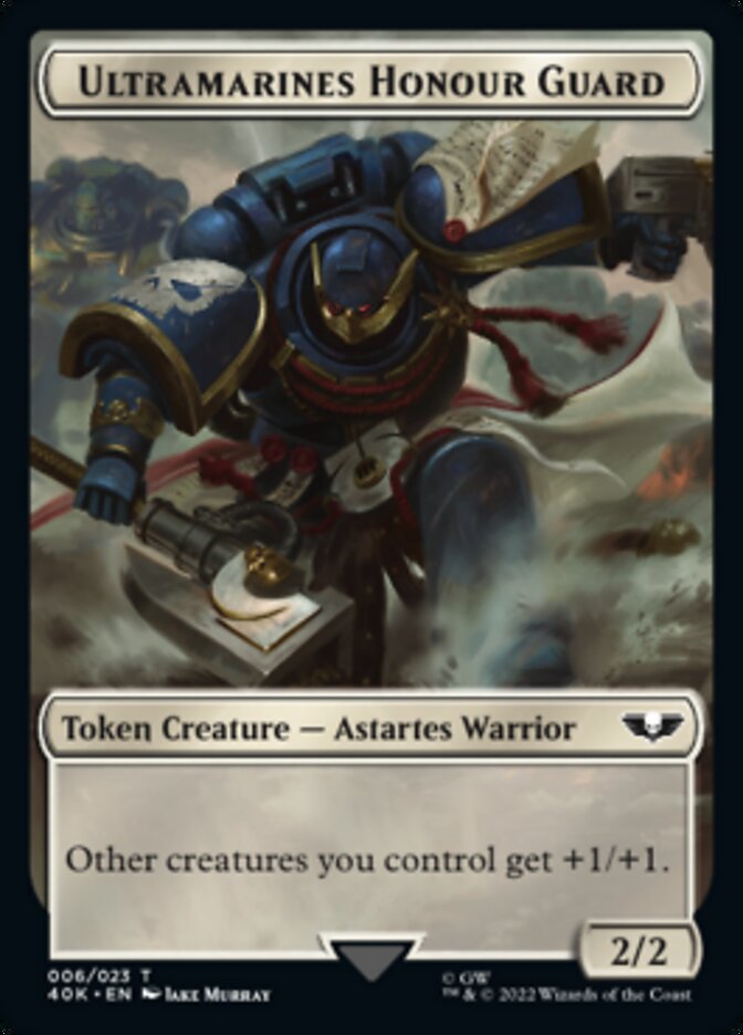 Soldier (003) // Ultramarines Honour Guard Double-sided Token (Surge Foil) [Universes Beyond: Warhammer 40,000 Tokens] | Mindsight Gaming