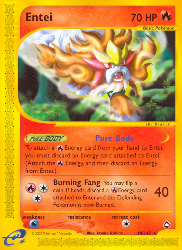 Entei (10/147) [Aquapolis] | Mindsight Gaming