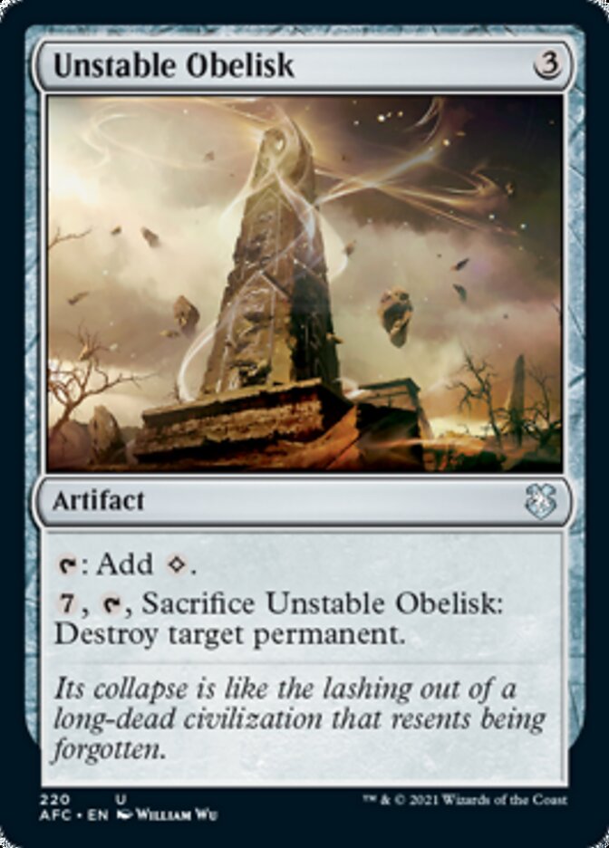 Unstable Obelisk [Dungeons & Dragons: Adventures in the Forgotten Realms Commander] | Mindsight Gaming