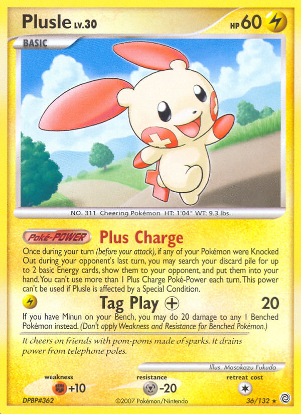 Plusle (36/132) [Diamond & Pearl: Secret Wonders] | Mindsight Gaming