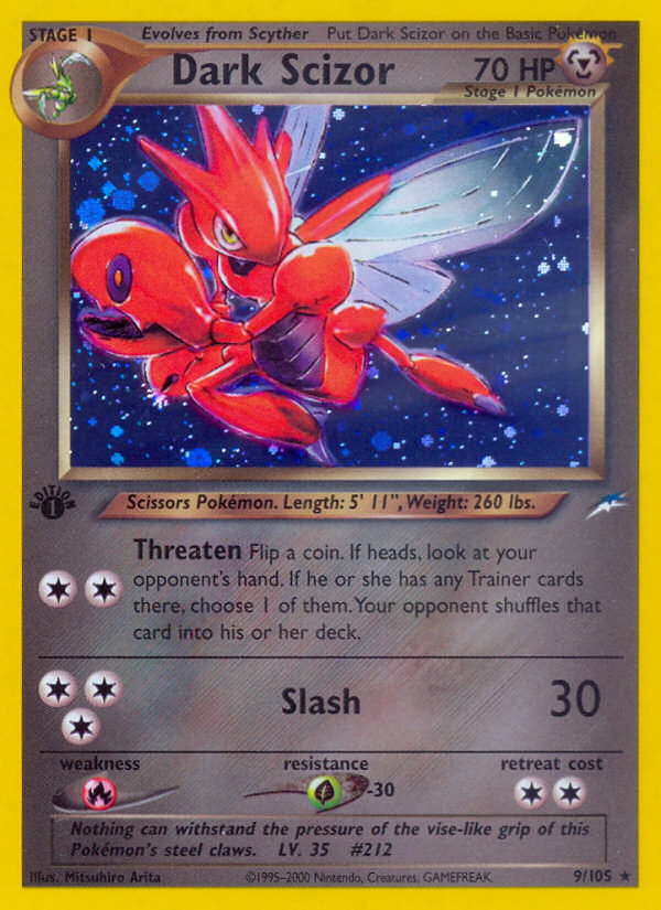 Dark Scizor (9/105) [Neo Destiny 1st Edition] | Mindsight Gaming