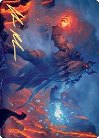 Aegar, the Freezing Flame (Gold-Stamped Signature) [Kaldheim: Art Series] | Mindsight Gaming