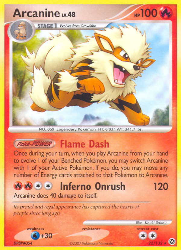 Arcanine (22/132) [Diamond & Pearl: Secret Wonders] | Mindsight Gaming