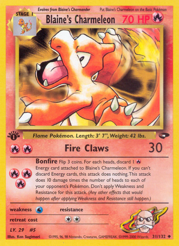 Blaine's Charmeleon (31/132) [Gym Challenge 1st Edition] | Mindsight Gaming