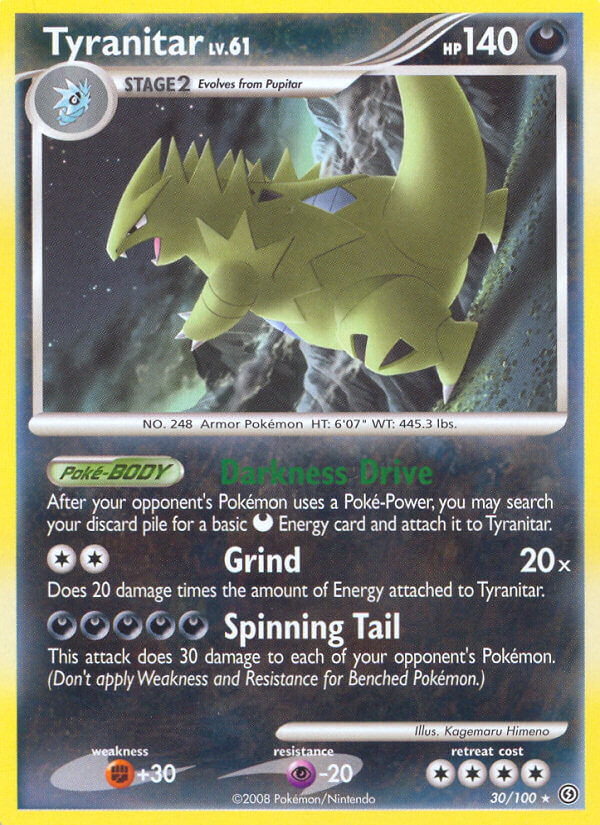 Tyranitar (30/100) (Theme Deck Exclusive) [Diamond & Pearl: Stormfront] | Mindsight Gaming