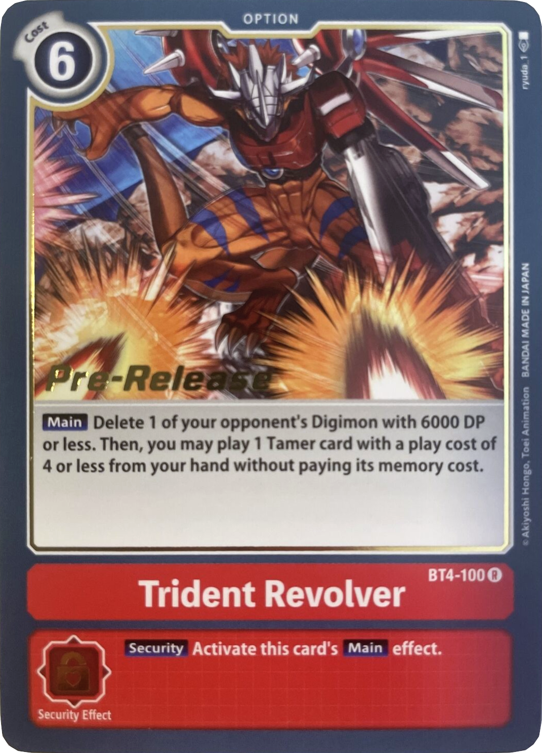 Trident Revolver [BT4-100] [Great Legend Pre-Release Promos] | Mindsight Gaming