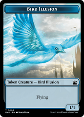 Spirit (0018) // Bird Illusion Double-Sided Token [Ravnica Remastered Tokens] | Mindsight Gaming