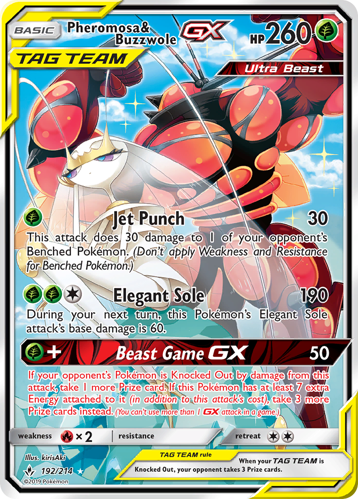 Pheromosa & Buzzwole GX (192/214) [Sun & Moon: Unbroken Bonds] | Mindsight Gaming