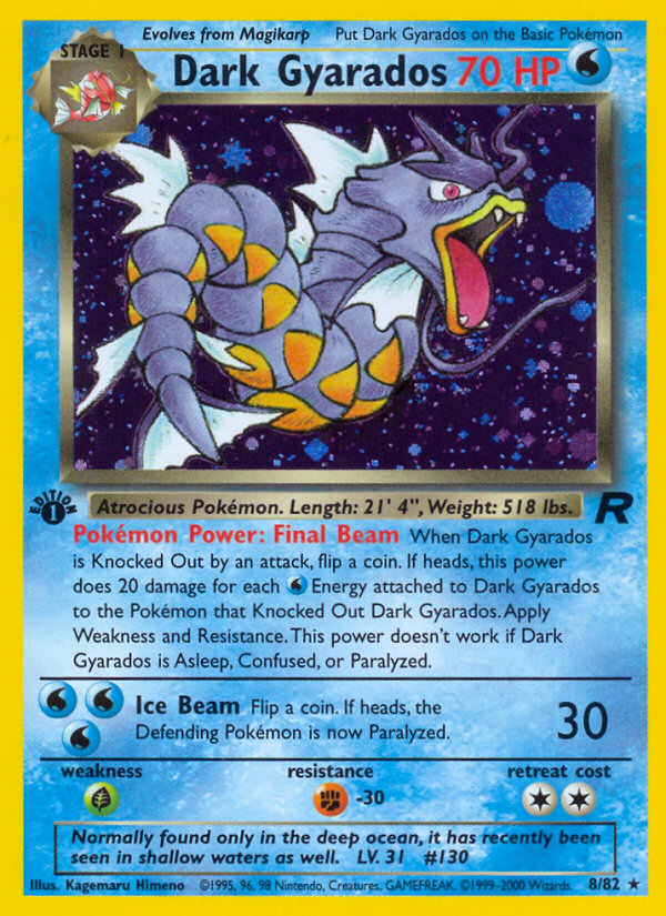 Dark Gyarados (8/82) [Team Rocket 1st Edition] | Mindsight Gaming