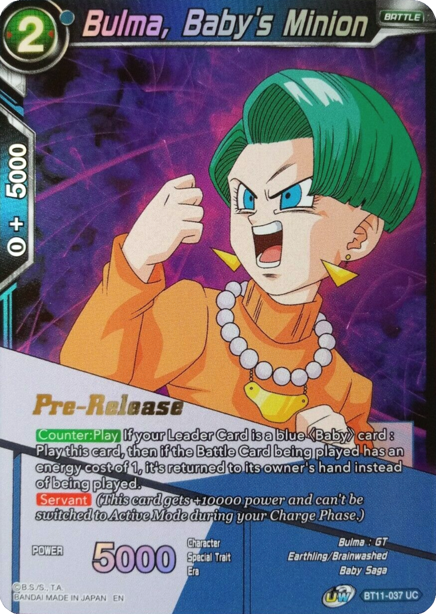 Bulma, Baby's Minion (BT11-037) [Vermilion Bloodline Prerelease Promos] | Mindsight Gaming