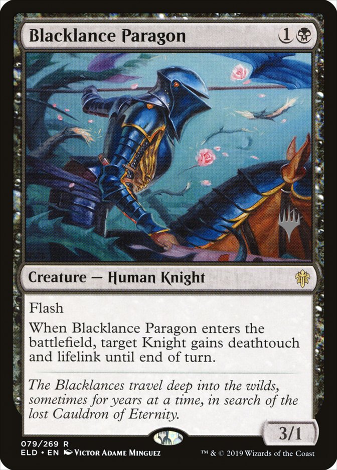 Blacklance Paragon (Promo Pack) [Throne of Eldraine Promos] | Mindsight Gaming