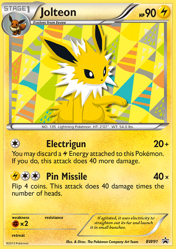 Jolteon (BW91) [Black & White: Black Star Promos] | Mindsight Gaming