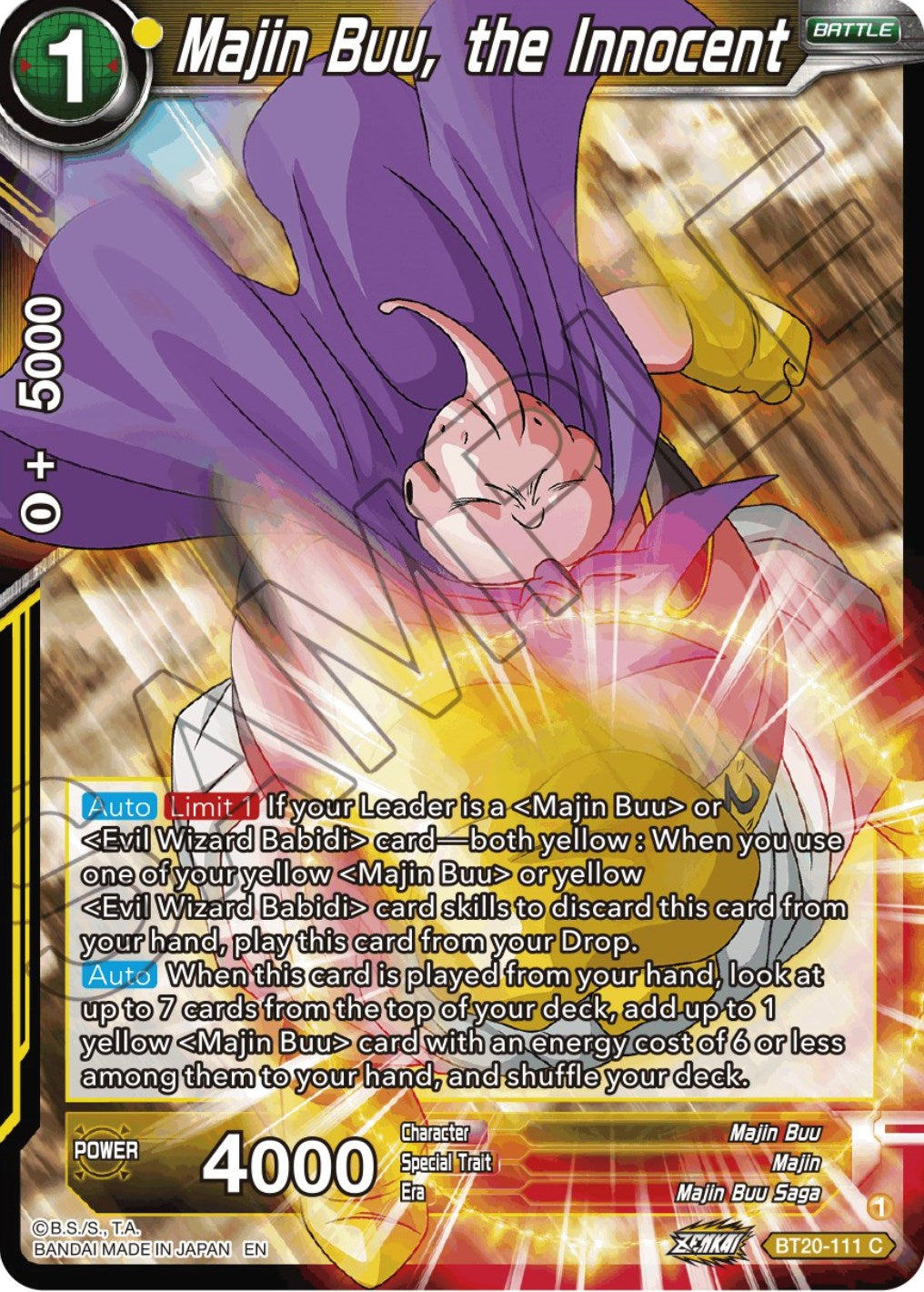 Majin Buu, the Innocent (BT20-111) [Power Absorbed] | Mindsight Gaming