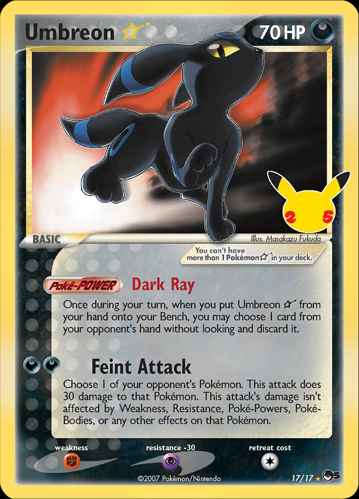 Umbreon (17/17) (Star) [Celebrations: 25th Anniversary - Classic Collection] | Mindsight Gaming