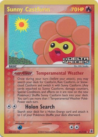 Sunny Castform (31/113) (Stamped) [EX: Delta Species] | Mindsight Gaming