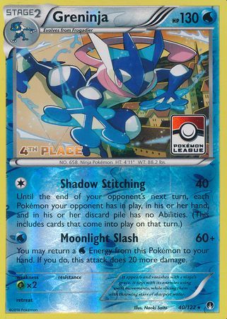 Greninja (40/122) (League Promo 4th Place) [XY: BREAKpoint] | Mindsight Gaming