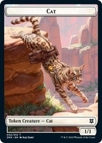 Cat // Plant Double-sided Token [Zendikar Rising Tokens] | Mindsight Gaming