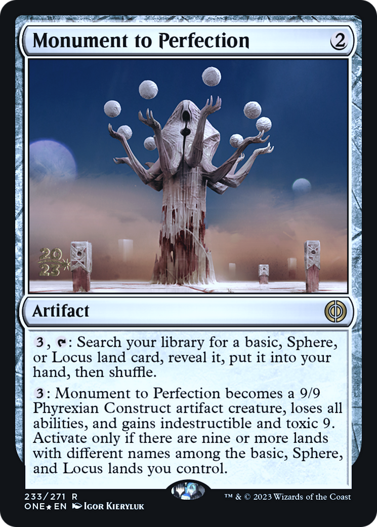 Monument to Perfection [Phyrexia: All Will Be One Prerelease Promos] | Mindsight Gaming