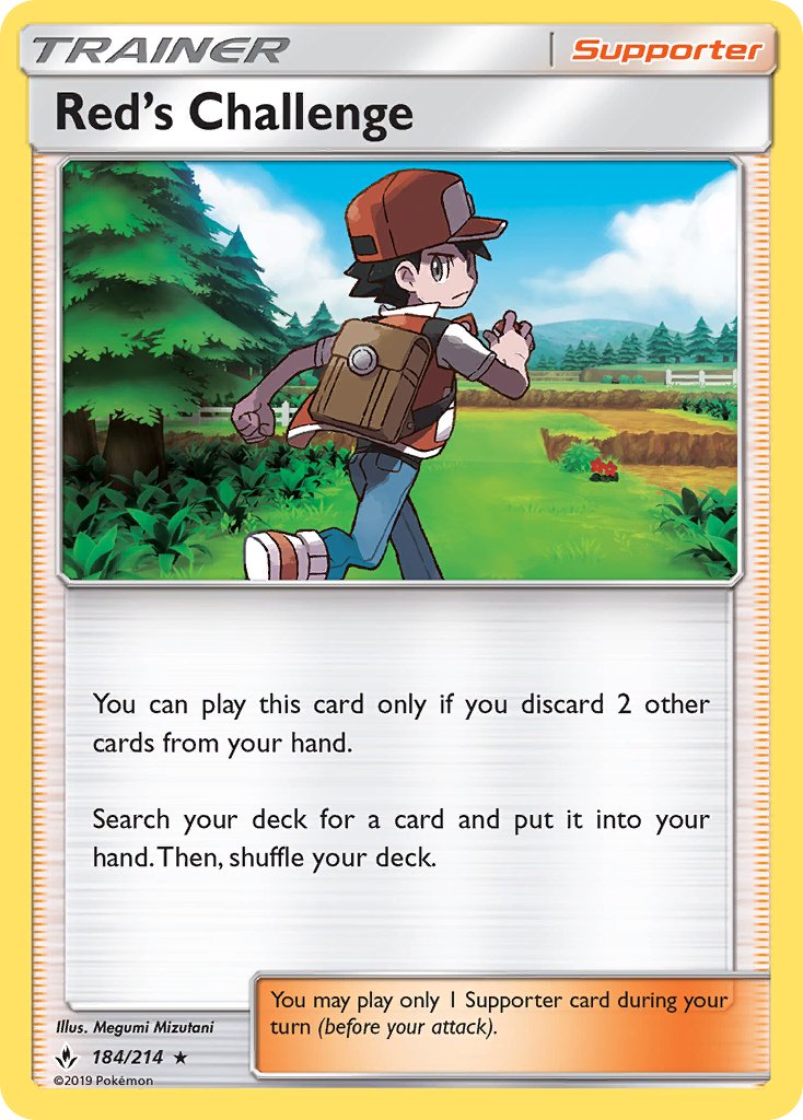 Red's Challenge (184/214) (Theme Deck Exclusive) [Sun & Moon: Unbroken Bonds] | Mindsight Gaming