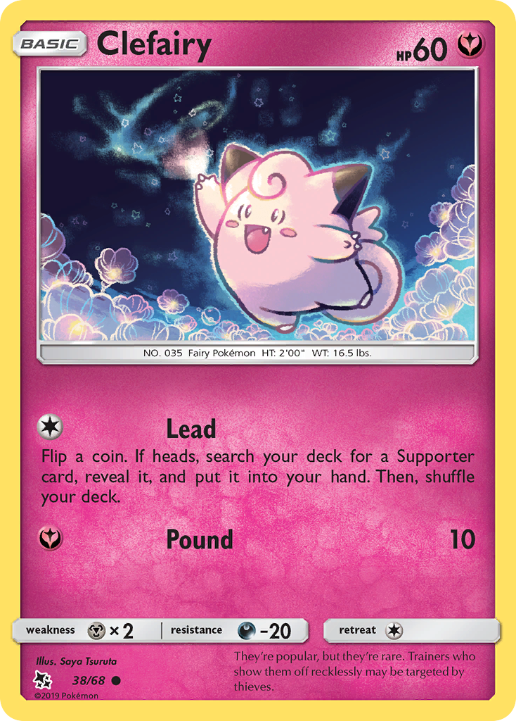 Clefairy (38/68) [Sun & Moon: Hidden Fates] | Mindsight Gaming