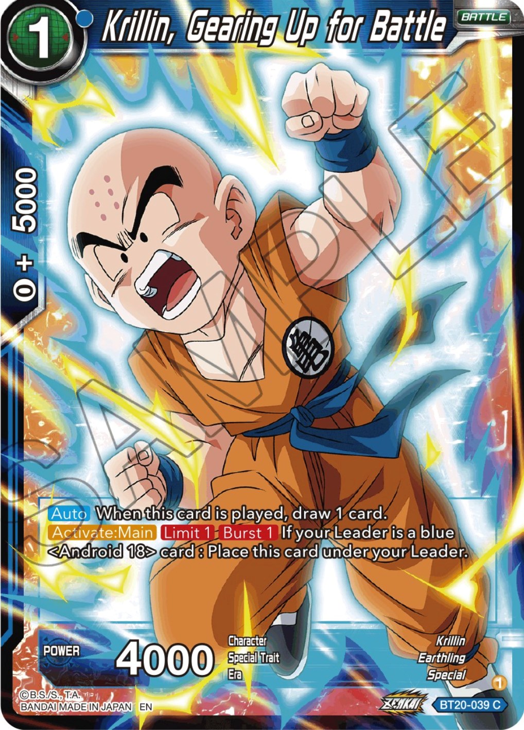 Krillin, Gearing Up for Battle (BT20-039) [Power Absorbed] | Mindsight Gaming