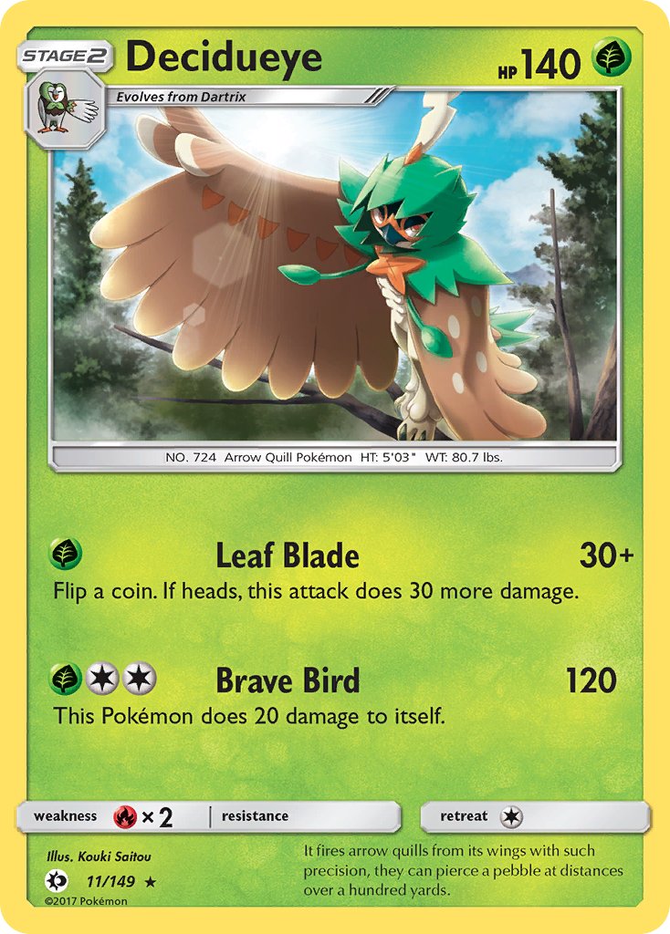 Decidueye (11/149) (Theme Deck Exclusive) [Sun & Moon: Base Set] | Mindsight Gaming