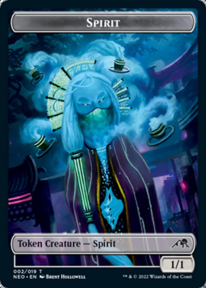 Spirit (002) // Construct (015) Double-sided Token [Kamigawa: Neon Dynasty Tokens] | Mindsight Gaming