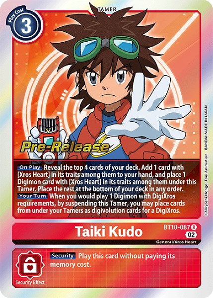 Taiki Kudo [BT10-087] [Xros Encounter Pre-Release Cards] | Mindsight Gaming