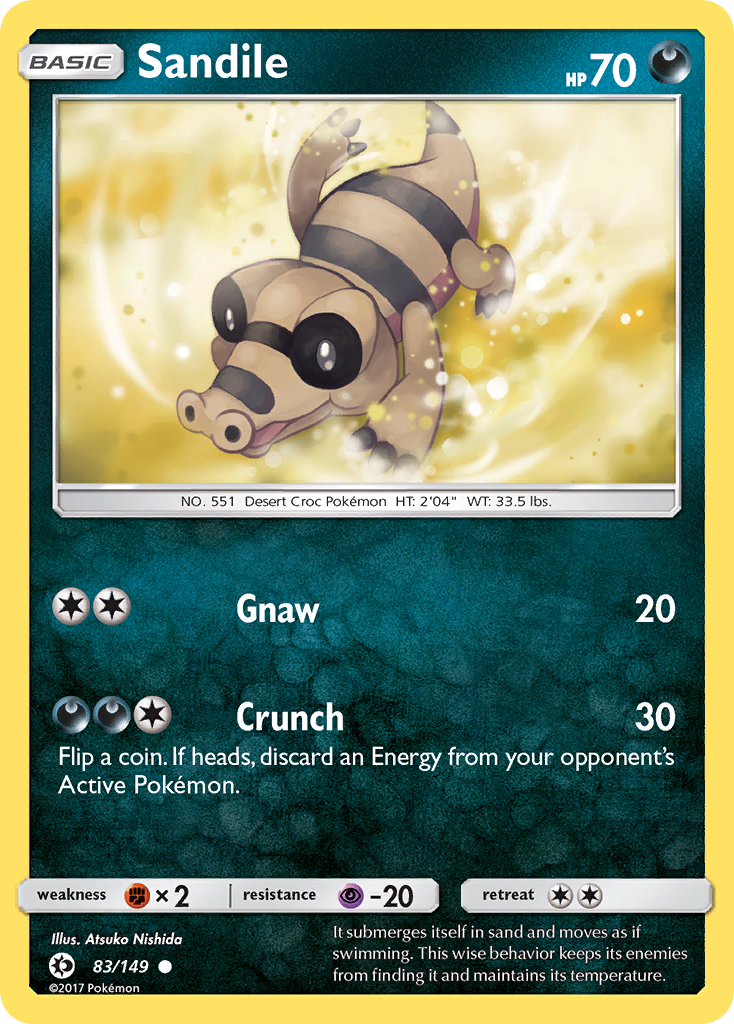 Sandile (83/149) [Sun & Moon: Base Set] | Mindsight Gaming