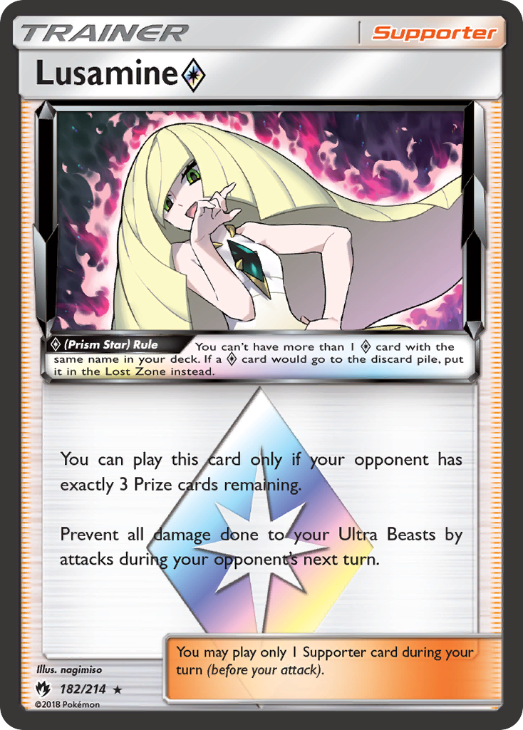 Lusamine (182/214) (Prism Star) [Sun & Moon: Lost Thunder] | Mindsight Gaming