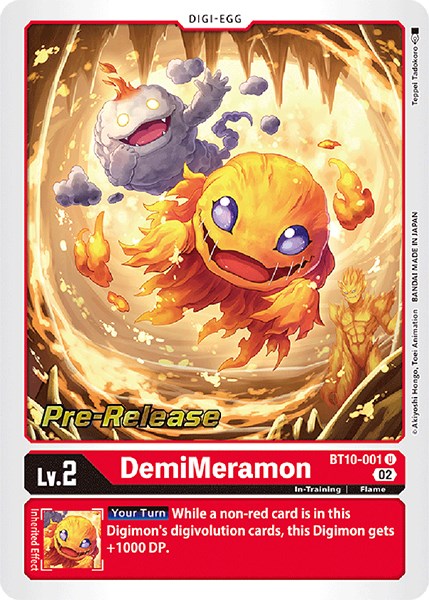 DemiMeramon [BT10-001] [Xros Encounter Pre-Release Cards] | Mindsight Gaming