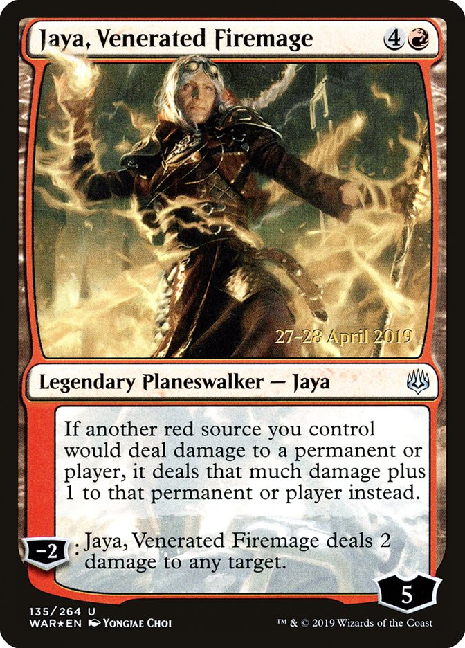 Jaya, Venerated Firemage  [War of the Spark Prerelease Promos] | Mindsight Gaming