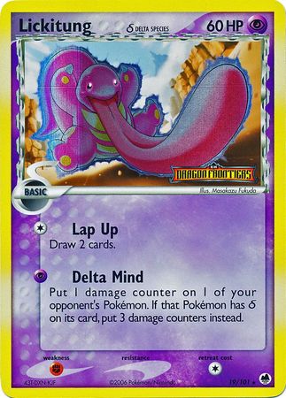 Lickitung (19/101) (Delta Species) (Stamped) [EX: Dragon Frontiers] | Mindsight Gaming