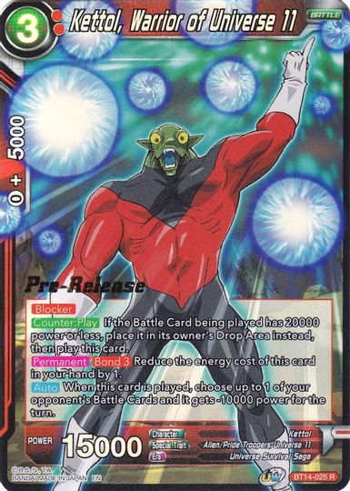 Kettol, Warrior of Universe 11 (BT14-025) [Cross Spirits Prerelease Promos] | Mindsight Gaming