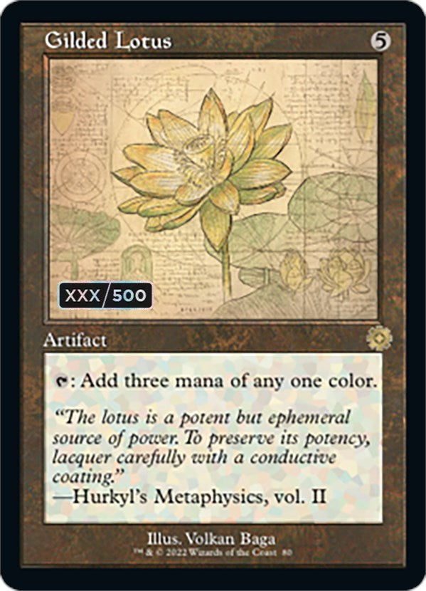 Gilded Lotus (Retro Schematic) (Serial Numbered) [The Brothers' War Retro Artifacts] | Mindsight Gaming