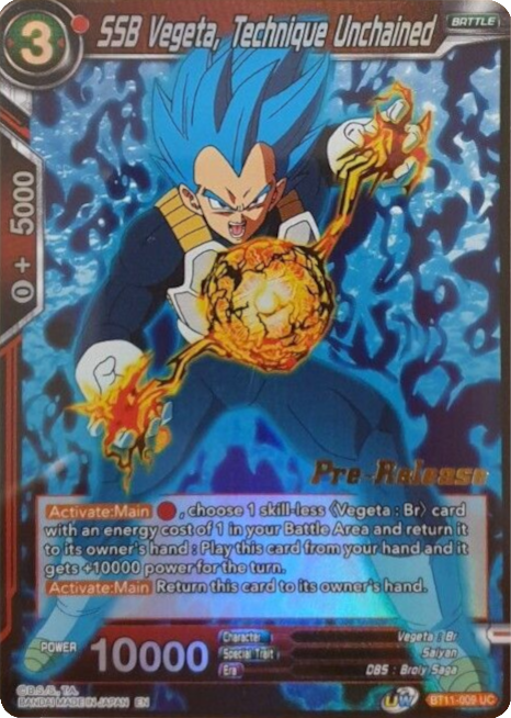 SSB Vegeta, Technique Unchained (BT11-009) [Vermilion Bloodline Prerelease Promos] | Mindsight Gaming