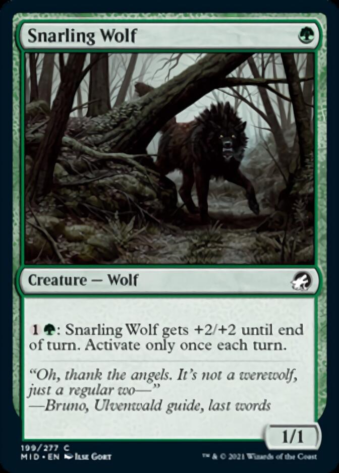 Snarling Wolf [Innistrad: Midnight Hunt] | Mindsight Gaming