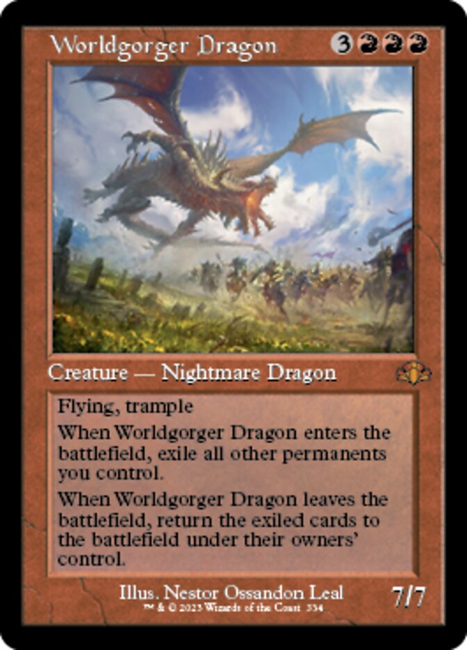 Worldgorger Dragon (Retro) [Dominaria Remastered] | Mindsight Gaming