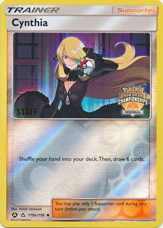 Cynthia (119a/156) (Regional Championship Promo Staff) [Sun & Moon: Ultra Prism] | Mindsight Gaming