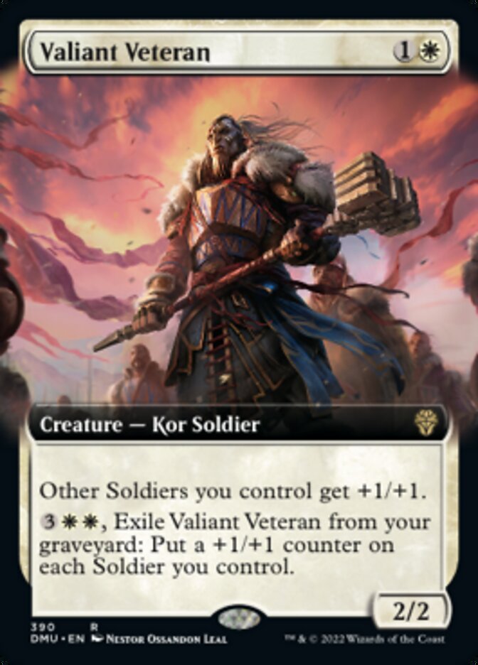 Valiant Veteran (Extended Art) [Dominaria United] | Mindsight Gaming