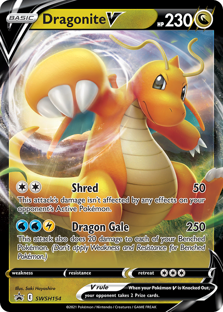 Dragonite V (SWSH154) (Jumbo Card) [Sword & Shield: Black Star Promos] | Mindsight Gaming