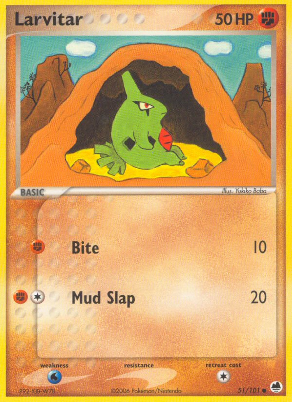 Larvitar (51/101) [EX: Dragon Frontiers] | Mindsight Gaming