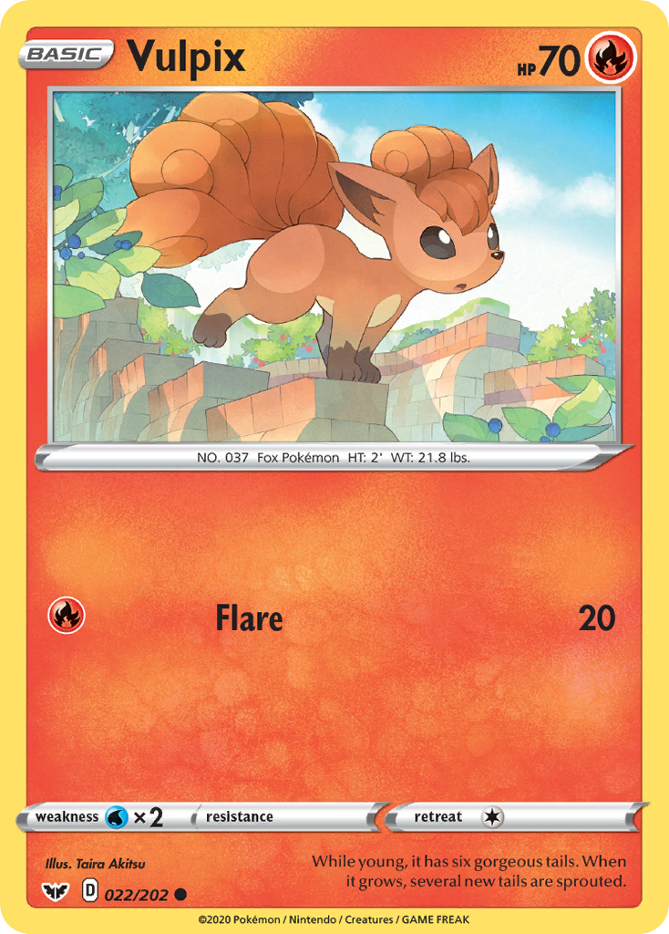 Vulpix (022/202) [Sword & Shield: Base Set] | Mindsight Gaming