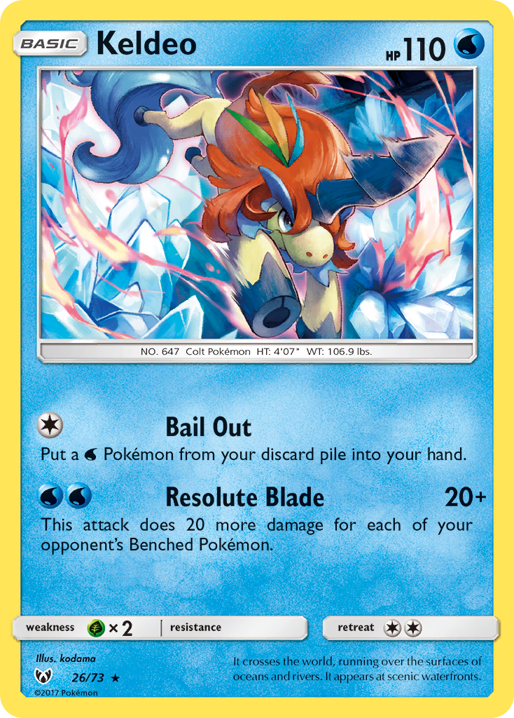 Keldeo (26/73) [Sun & Moon: Shining Legends] | Mindsight Gaming