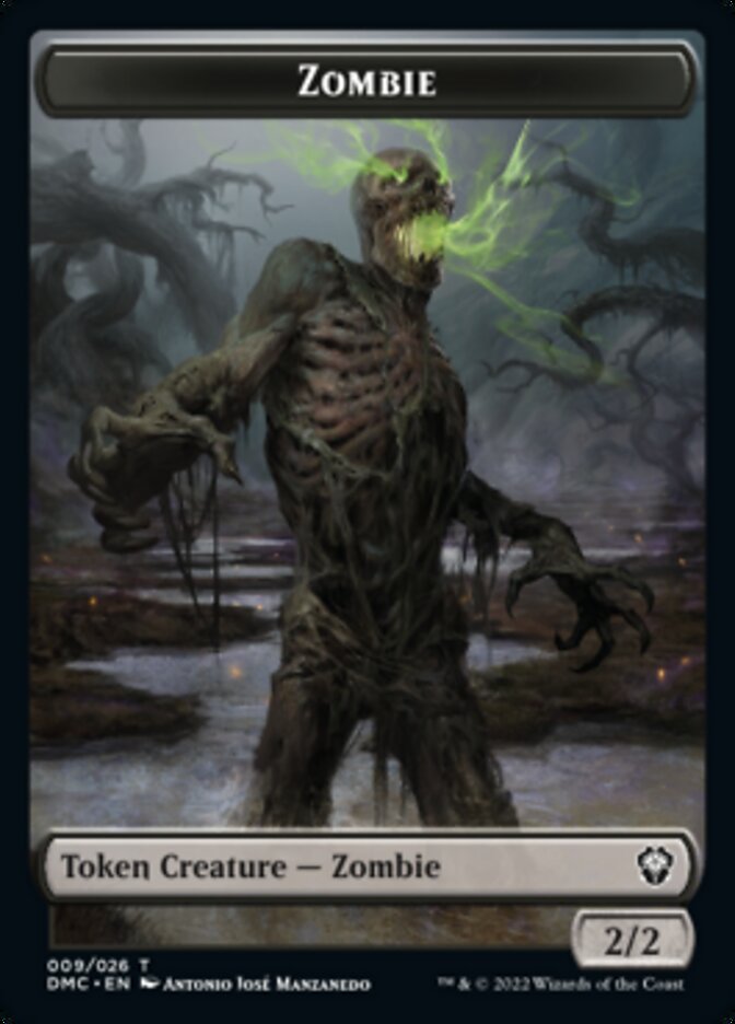 Bird (002) // Zombie Double-sided Token [Dominaria United Tokens] | Mindsight Gaming