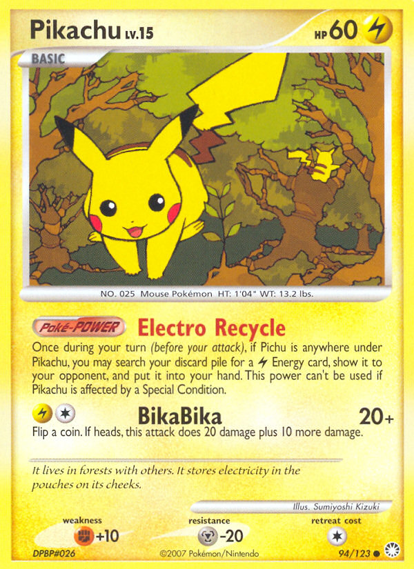 Pikachu (94/123) [Diamond & Pearl: Mysterious Treasures] | Mindsight Gaming