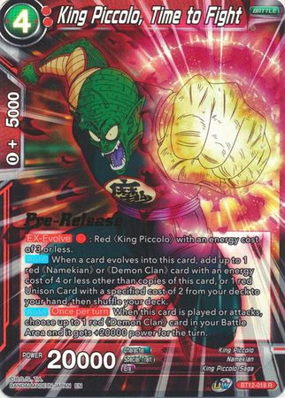 King Piccolo, Time to Fight (BT12-018) [Vicious Rejuvenation Prerelease Promos] | Mindsight Gaming