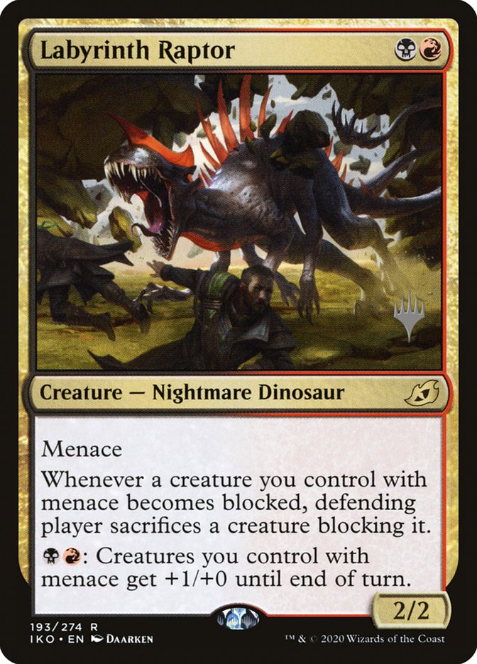 Labyrinth Raptor (Promo Pack) [Ikoria: Lair of Behemoths Promos] | Mindsight Gaming