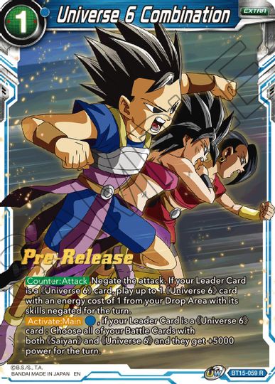 Universe 6 Combination (BT15-059) [Saiyan Showdown Prerelease Promos] | Mindsight Gaming